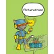 Поздравительная открытка из серии коты супер герои  "Циклоп"